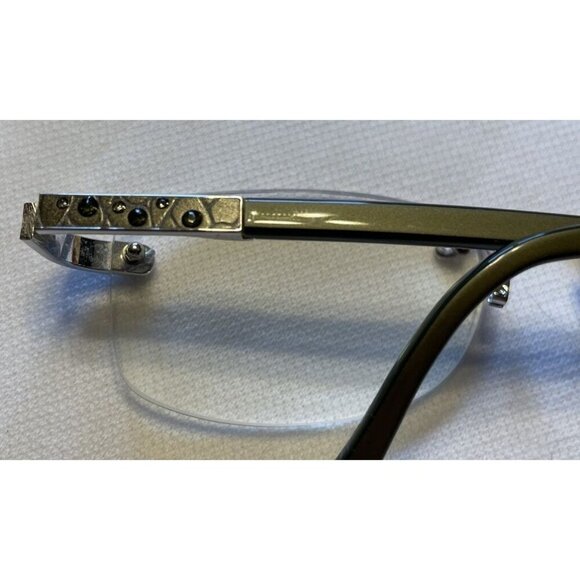 Daniel Swarovski Rimless Glasses 23K Gold Plated Frame Austria W/ Case - Picture 6 of 9